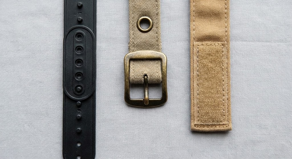 Different closure styles for custom hats including snapback and metal buckle