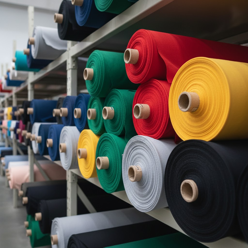 Laser cutting machine processing fabric rolls