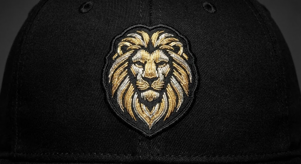 Metallic threads catch the light, making your logo stand out distinctly on retail shelves.