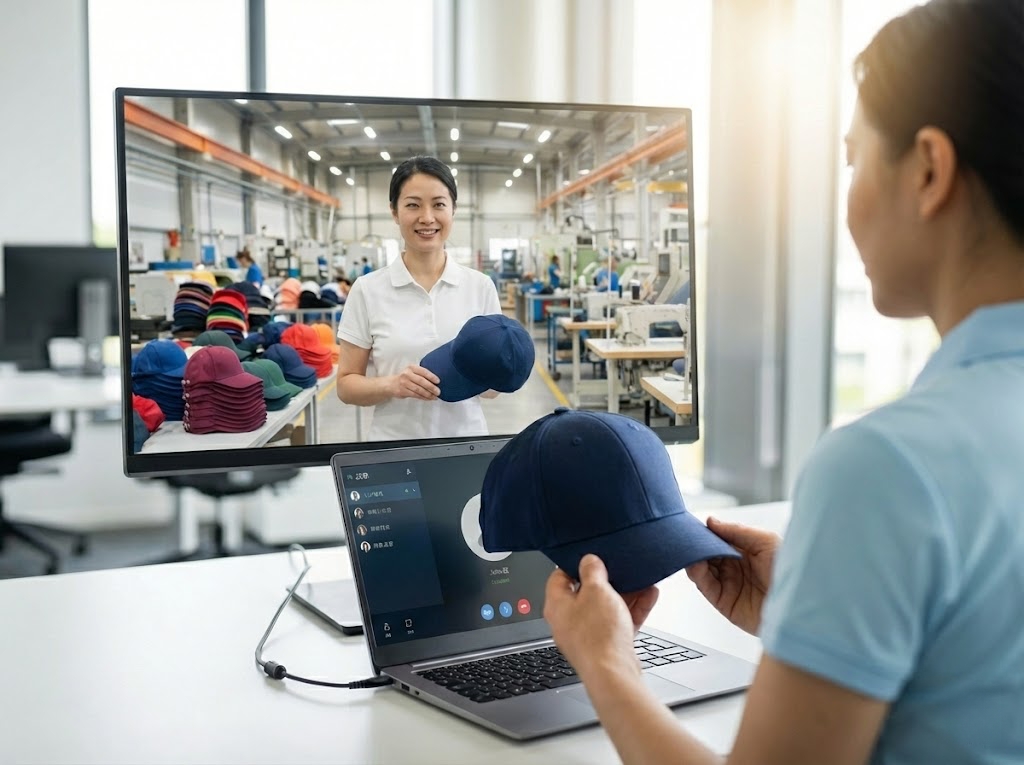 US and China teams in video conference discussing samples