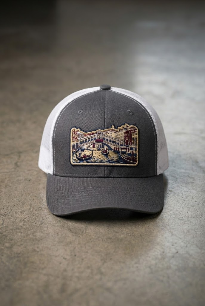 GC-Pro Trucker hat with complex high-quality embroidery logo