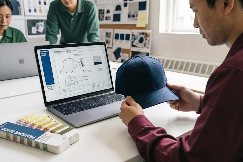 Design team checking tech packs
