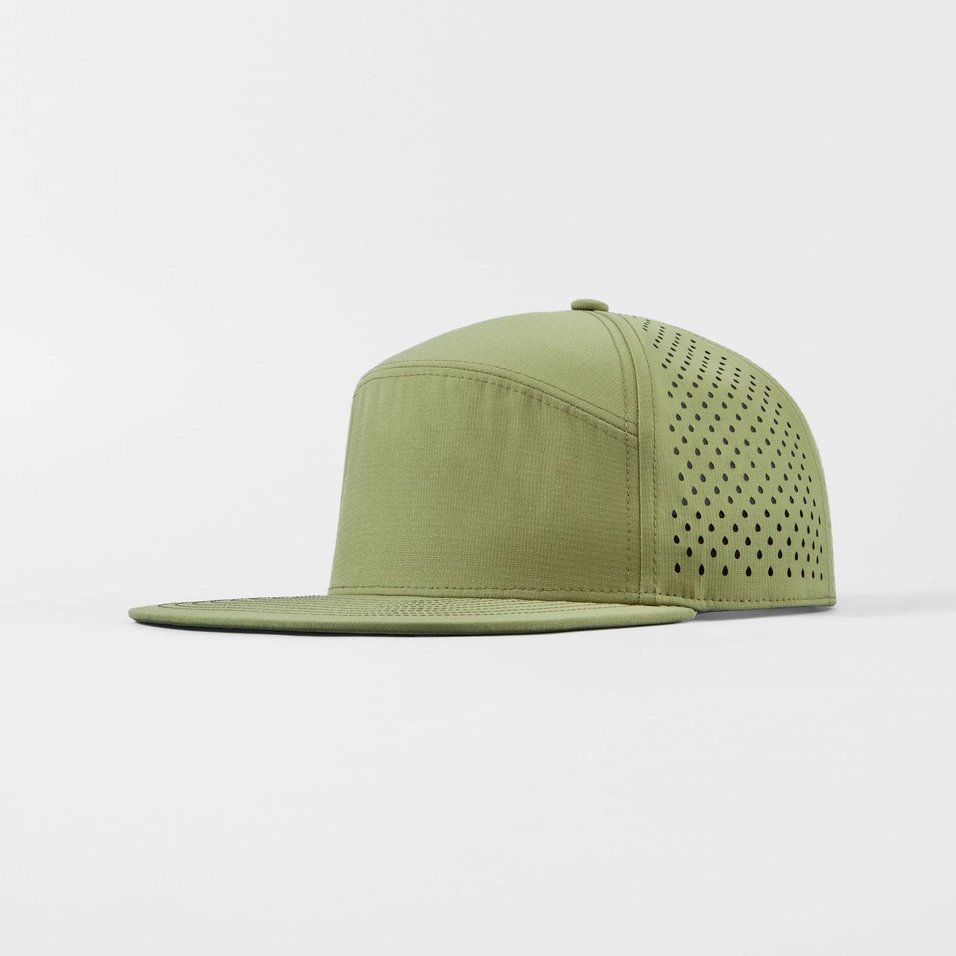 Flat bill structured snapback hat