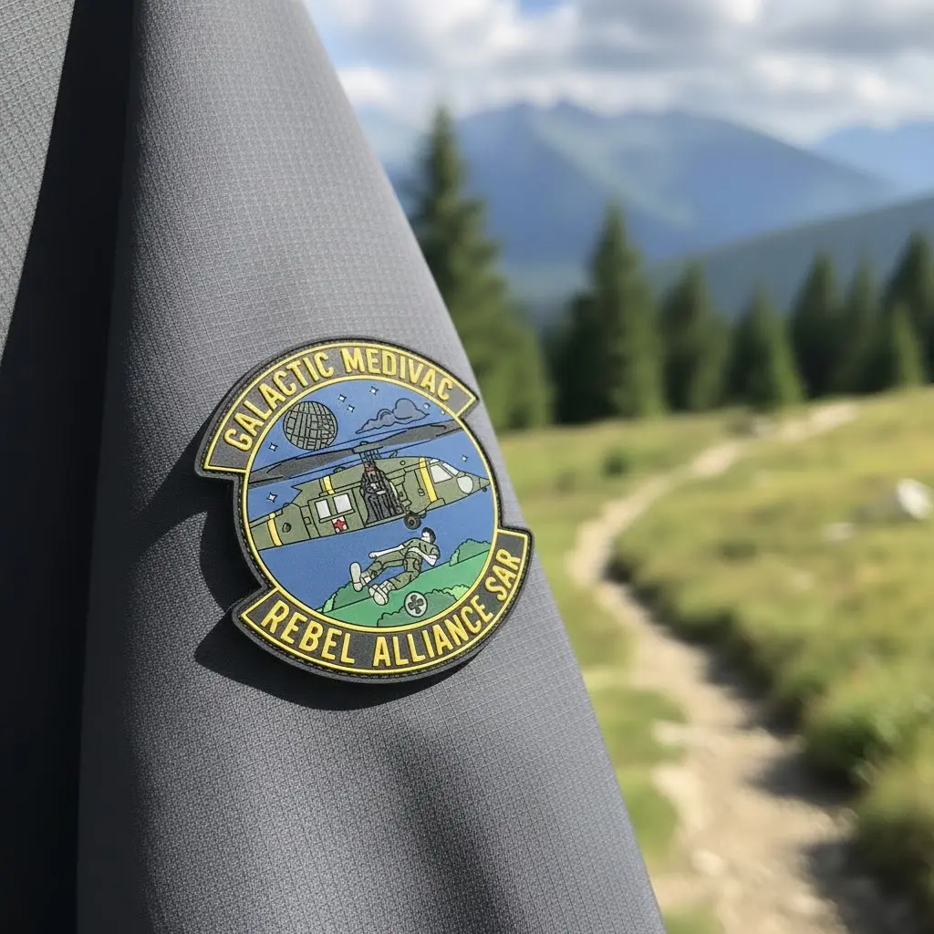 Silicone and PVC labels on performance gear