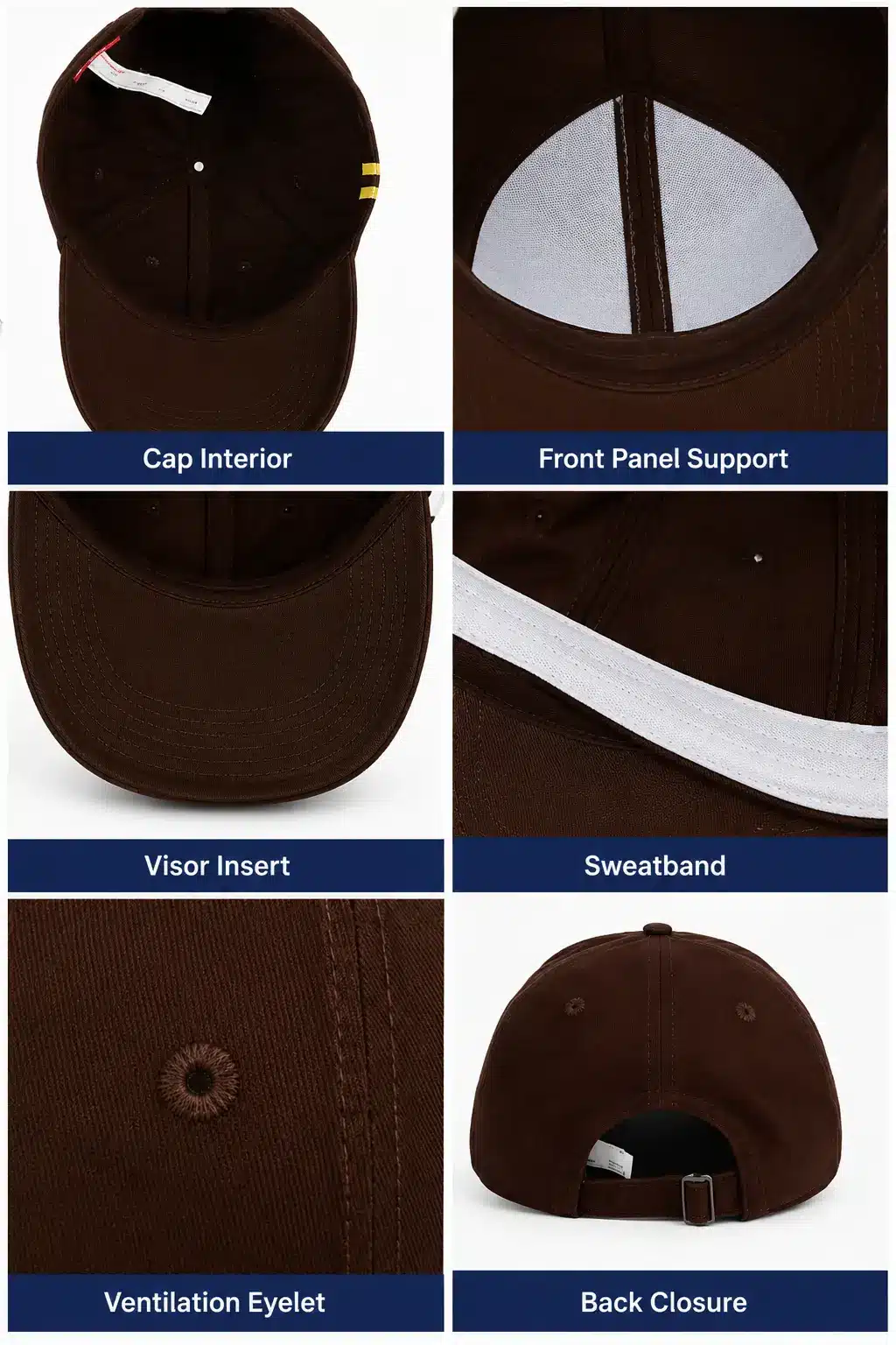 Hat closure detail