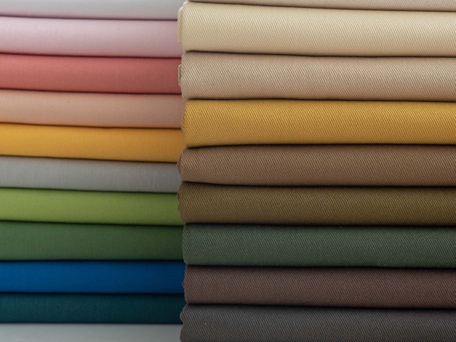 Detail of cotton twill fabric for golf caps