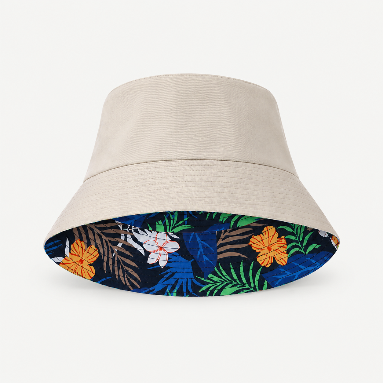 Interior label and finishing inside a custom bucket hat